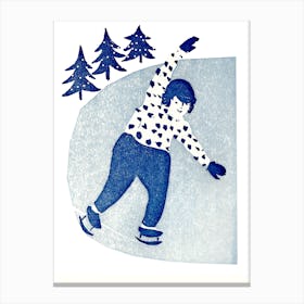 Skating Girl Canvas Print