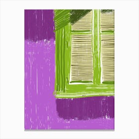 Green Window Canvas Print