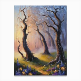 Misty Woods Canvas Print