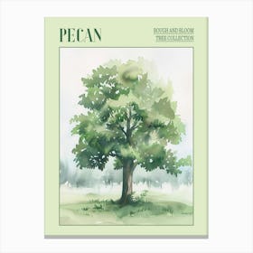 Pecan Tree Atmospheric Watercolour Painting 2 Poster Canvas Print