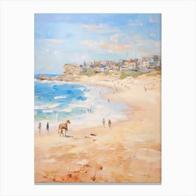 Horse Painting In Bondi Beach Post Impressionism Style 1 Canvas Print