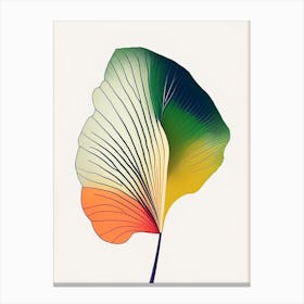 Ginkgo Leaf Abstract Canvas Print