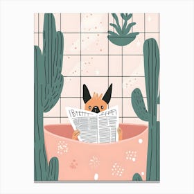 Cactus Illustration Canvas Print