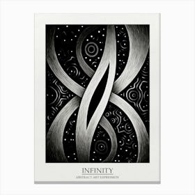 Infinity Abstract Black And White 7 Poster Canvas Print