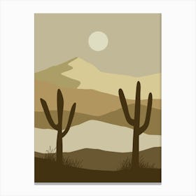 Cactus In The Desert 17 Canvas Print