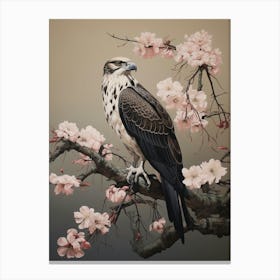 Dark And Moody Botanical Osprey 4 Canvas Print