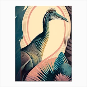 Therizinosaurus Pastel Dinosaur Canvas Print