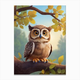 Owl In The Tree Canvas Print