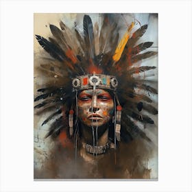 Cosmic Whispers: Celestial Insights into Indigenous Art Canvas Print