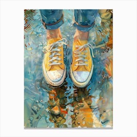 Yellow Converses Canvas Print