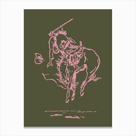 Bucking Broncos Rodeo Canvas Print