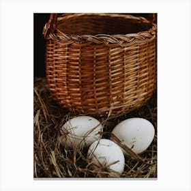 Easter Basket With Eggs 4 Canvas Print