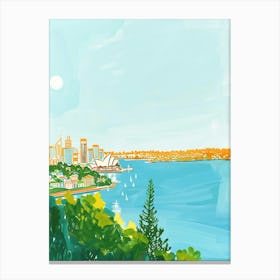 Travel Poster Happy Places Sydney 1 Canvas Print