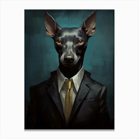 Gangster Dog Xoloitzcuintli Mexican Hairless Dog 3 Canvas Print