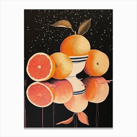 Art Deco Orange Reflection Canvas Print