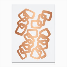 Copper Rectangle Chain 2 Canvas Print