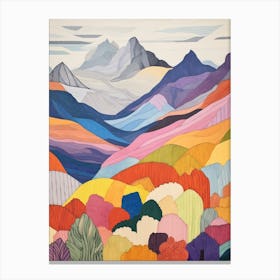Mount Washington United States 1 Colourful Mountain Illustration Canvas Print
