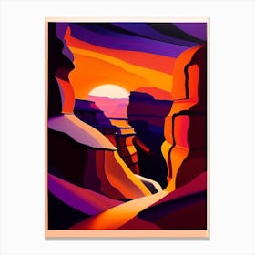 Wavy Canyon Sunrise Canvas Print