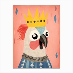 Little Macaw 3 Wearing A Crown Canvas Print