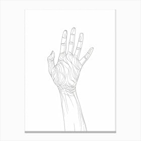 Hand Drawing Minimalist Line Art Monoline Illustration Canvas Print