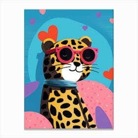 Little Jaguar 2 Wearing Sunglasses Canvas Print