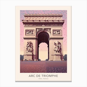 Arc De Triomphe Paris France 2 Travel Poster Canvas Print