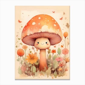 Cute Mushroom Nursery 7 Canvas Print