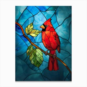 Cardinal Stained Glass 2 Canvas Print