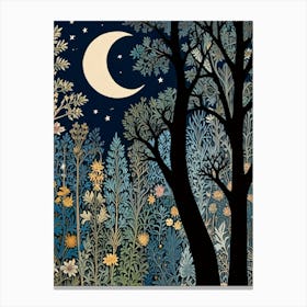 William Morris Night In The Forest 16 Canvas Print