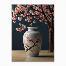 Cherry Blossom Vase 1 Canvas Print