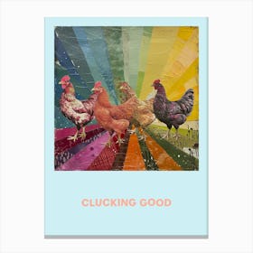 Clucking Good Textured Chicken Poster Canvas Print