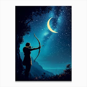 Archer In The Night Sky Canvas Print