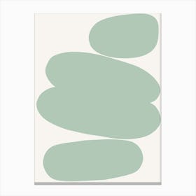 Abstract Bauhaus Shapes Seafoam Canvas Print