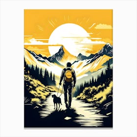 Hiking with my friend Canvas Print