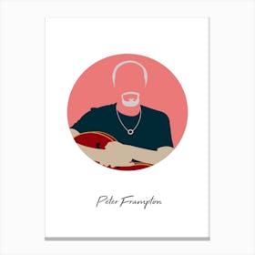 Peter Frampton Guitarist Minimalist Canvas Print