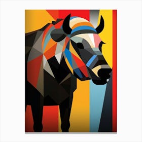 Bison Geometric Abstract 8 Canvas Print