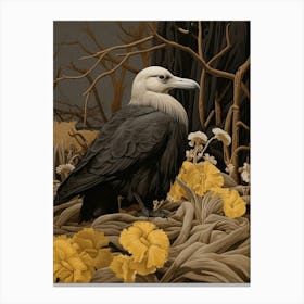 Dark And Moody Botanical Albatross 1 Canvas Print
