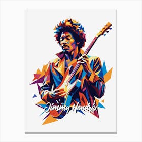 Jimmy Hendrix 02 Portrait Music Icon Style WPAP Pop Art Canvas Print