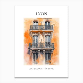 Lyon Travel And Architecture Poster 1 Canvas Print