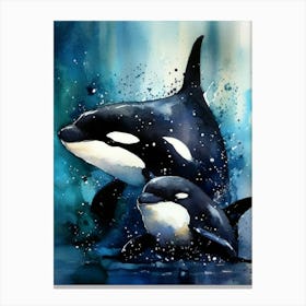 Orca Whales animal Canvas Print