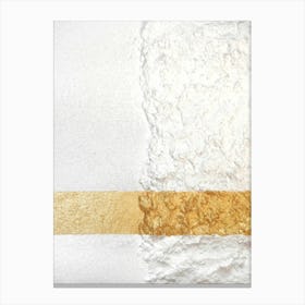 Gold And White abstract Canvas Print