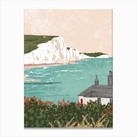 Seven Sisters South Downs Sussex Art Print Canvas Print