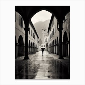 Trento, Italy,  Black And White Analogue Photography  2 Canvas Print