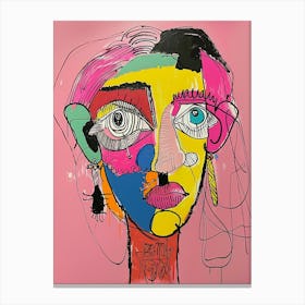 'A Woman'S Face' - abstract art, abstract painting  city wall art, colorful wall art, home decor, minimal art, modern wall art, wall art, wall decoration, wall print colourful wall art, decor wall art, digital art, digital art download, interior wall art, downloadable art, eclectic wall, fantasy wall art, home decoration, home decor wall, printable art, printable wall art, wall art prints, artistic expression, contemporary, modern art print, unique artwork, Canvas Print
