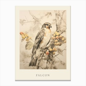 Beatrix Potter Inspired  Animal Watercolour Falcon 1 Canvas Print