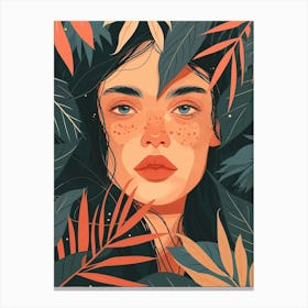 Girl In The Forest Canvas Print