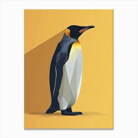 King Penguin Laurie Island Minimalist Illustration 4 Canvas Print