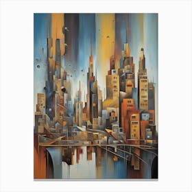 Futuristic Cityscape 1 Canvas Print