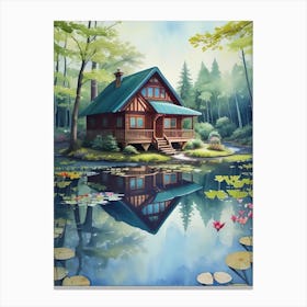 House In The Forest Canvas Print