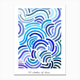 50 nuances de bleu, 50 shades of blue Canvas Print